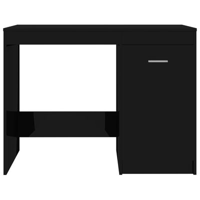 vidaXL Työpöytä korkeakiilto musta 100x50x76 cm lastulevy