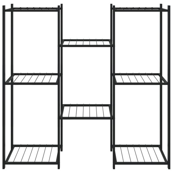 vidaXL Kukkateline 83x25x80 cm musta rauta