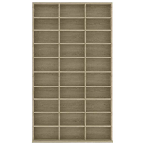 vidaXL CD-hylly Sonoma-tammi 102x23x177,5 cm tekninen puu
