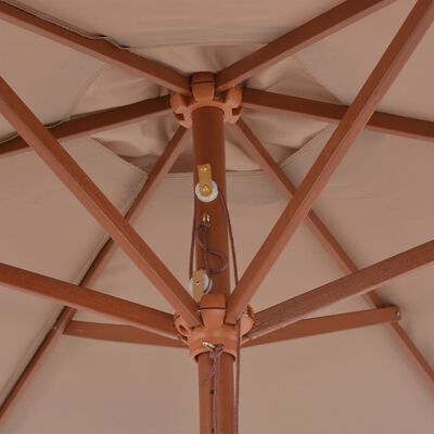 vidaXL Aurinkovarjo puurunko 270 cm ruskeanharmaa