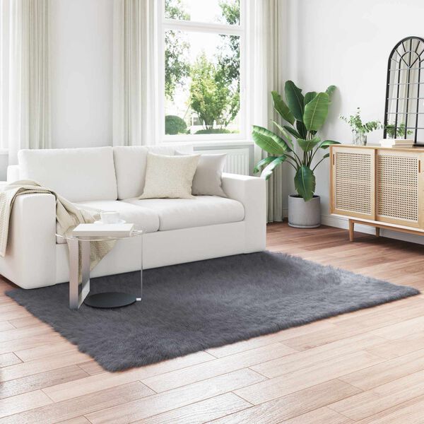 vidaXL Keinotekoista Lammasnahkaa Matto Tafalla Antrasiitti