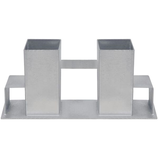 vidaXL Polttopuun pinoamistuet 4 kpl ter&auml;s hopea