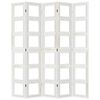 vidaXL 5-Paneelinen tilanjakaja valkoinen t&auml;ysi keisaripuu