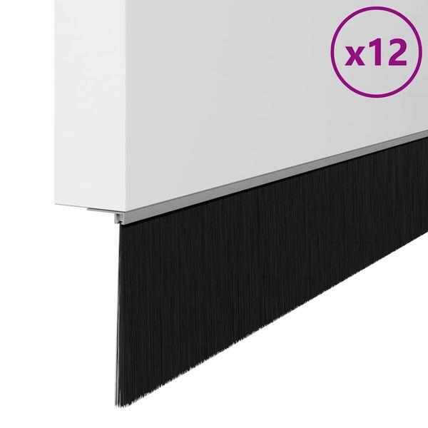 vidaXL Kierteellinen oven harjasulku 12 pcs Hopea 100 cm Alumiiniseos