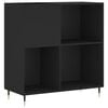 vidaXL LP-levyjen s&auml;ilytyskaappi musta 84,5x38x89 cm tekninen puu