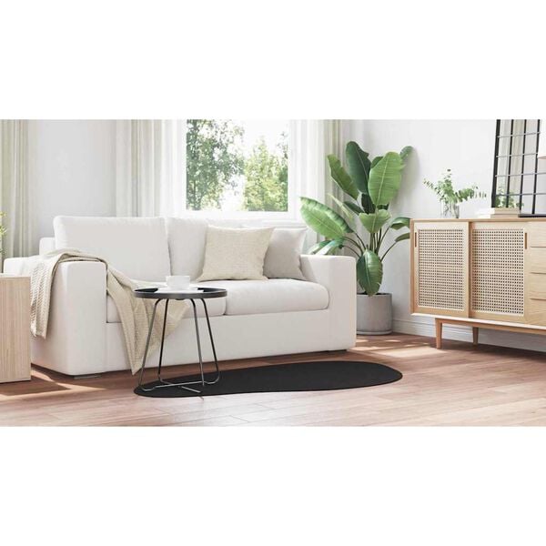 vidaXL Alue matot HUARTE Musta 80 x 150 cm Polyesteri