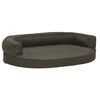 vidaXL Ergonominen koirans&auml;ngyn patja 75x53 cm pellavatyyli tummanharm