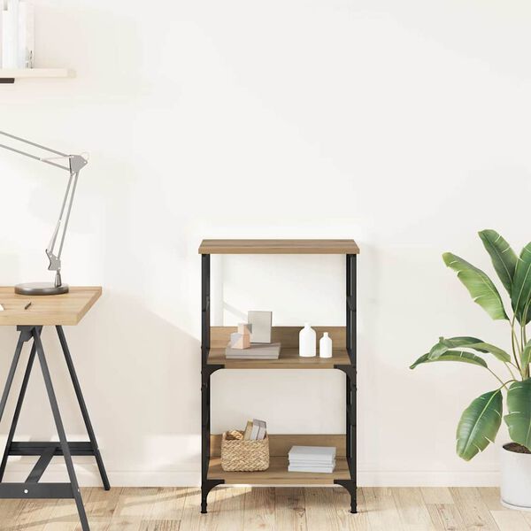 vidaXL Kirjahylly artesaani tammi 50x33x82 cm tekninen puu