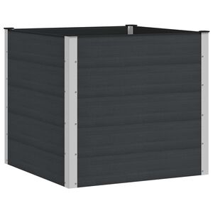 vidaXL Puutarhan Korotettu Kukkalaatikko Musta 100 x 100 x 91 cm