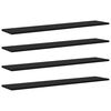 vidaXL Hyllylevy 3 tasoa 4 kpl 100 x 20 x 1,5 cm Tekninen puu Musta