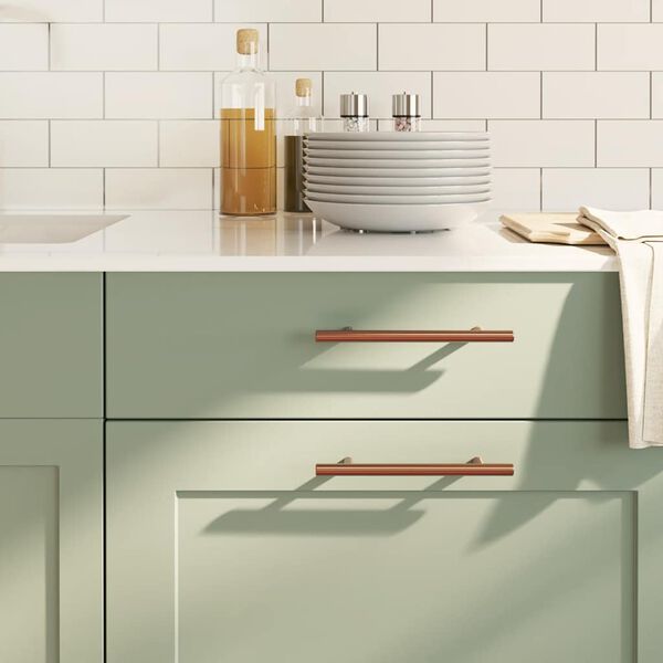 vidaXL Kaapin kahvat 10 kpl pronssi 128 mm ruostumaton teräs