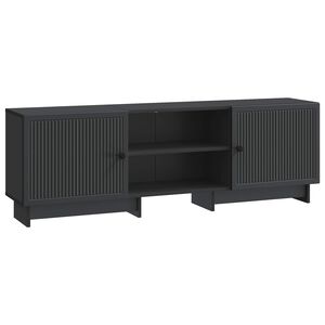 vidaXL TV-kaappi Musta 150 x 31 x 50 cm K&auml;sitelty puu