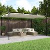 vidaXL Pergola sisäänvedettävä katto kerma 395x292x230 cm