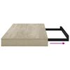 vidaXL Kelluva sein&auml;hylly tammi 50x23x3,8 cm MDF