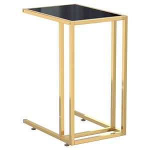 vidaXL Sivup&ouml;yt&auml; l&auml;pp&auml;rille musta 50x35x65 cm karkaistu lasi