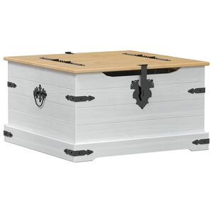 vidaXL storage box Valkoinen 78 x 78 x 45 cm Massiivinen m&auml;nty