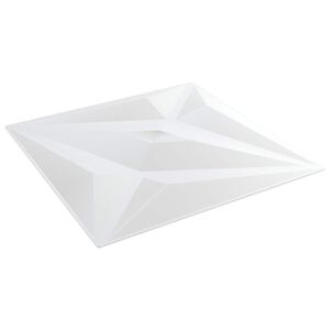 vidaXL Sein&auml;paneelit 24 pcs Valkoinen T&auml;hti 50 x 50 cm XPS Vaahdon