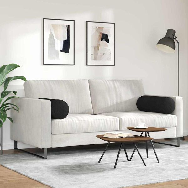 vidaXL Pystytyynyt 2 pcs Musta Ø 25 x 70 cm kangas