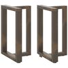 vidaXL Ruokap&ouml;yd&auml;n jalat T-muotoiset 2 kpl musta 50x35x(72-73) cm ter&auml;s