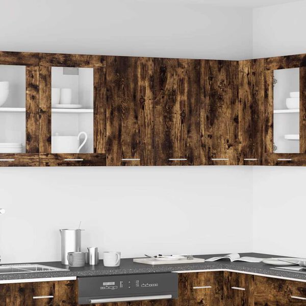 vidaXL Riippukaappi "Lyon" savustettu tammi 60x31x60 cm tekninen puu