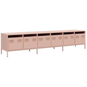 vidaXL TV-taso pinkki 202x39x43,5 cm kylm&auml;valssattu ter&auml;s