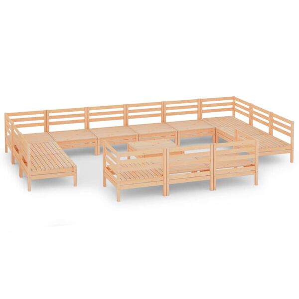 vidaXL 14 -osainen Puutarhasohvasarja t&auml;ysi m&auml;nty