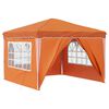 vidaXL Pop-up Juhlateltta 288 x 288 x 245 cm Oranssi Oxford-kangas