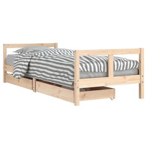 vidaXL Lasten s&auml;ngynrunko laatikoilla 80x200 cm t&auml;ysi m&auml;nty