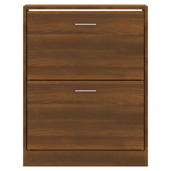 vidaXL Kenkäkaappi ruskea tammi 63x24x81 cm tekninen puu