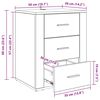 vidaXL Y&ouml;p&ouml;yt&auml;kaappi Musta tammi. 35 x 50 x 60 cm Tekninen puu