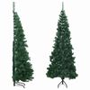 vidaXL Kulmaan asetettava tekojoulukuusi vihre&auml; 240 cm PVC