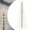 vidaXL LED-joulukuusi piikeill&auml; 220 LEDi&auml; l&auml;mpim&auml;n valkoisena 180 cm