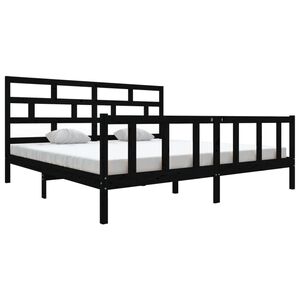 vidaXL S&auml;ngynrunko musta t&auml;ysi m&auml;nty 200 x 200 cm