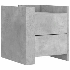 vidaXL Y&ouml;p&ouml;yt&auml; betoninharmaa 45x50x50 cm tekninen puu