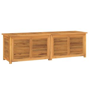 vidaXL Ulkos&auml;ilytyslaatikko pussilla 175x50x55 cm t&auml;ysi tiikki