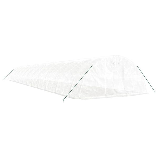 vidaXL Kasvihuone ter&auml;srungolla valkoinen 120 m&sup2; 24x5x2,3 m