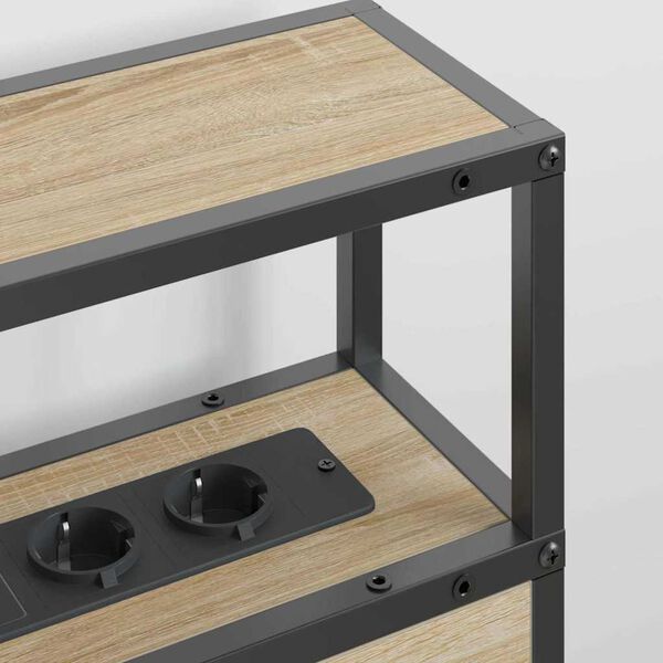 vidaXL S&auml;ilytysp&auml;&auml;ty hyllyll&auml; Sonoma tammi 120 cm Tekninen puu