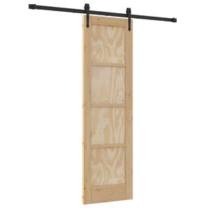vidaXL Liukuovi ORKDAL 61 x 198,5 cm T&auml;ysi m&auml;nty Luonnollinen ja musta