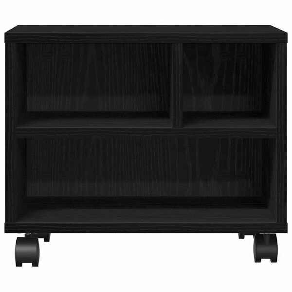 vidaXL Tulostinpidike Musta tammi. 41 x 32 x 33.5 cm Tekninen puu