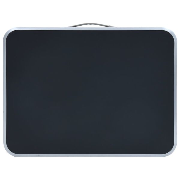 vidaXL Kokoontaitettava retkip&ouml;yt&auml; harmaa alumiini 60x45 cm