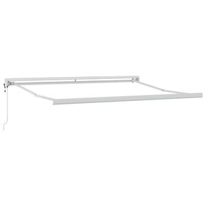 vidaXL Aurinkovarjo Valkoinen 3 x 2,5 m Metalli