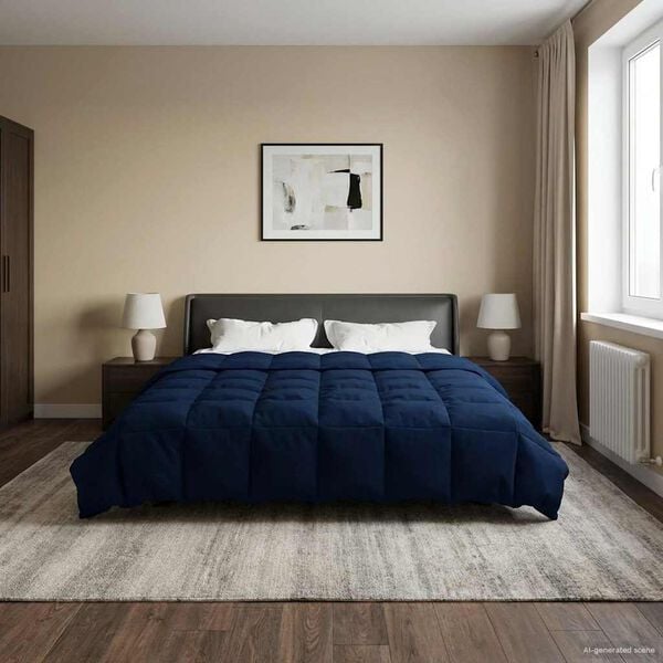 vidaXL Koko Vuoden Peitto Tumma Sininen 200 x 240 cm Mikrokuitu