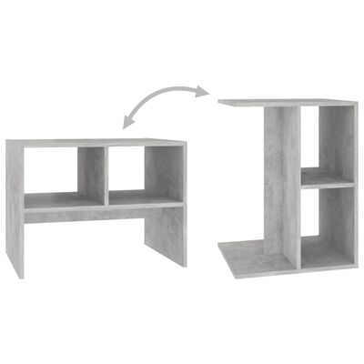 vidaXL Sivupöytä betoninharmaa 60x40x45 cm tekninen puu