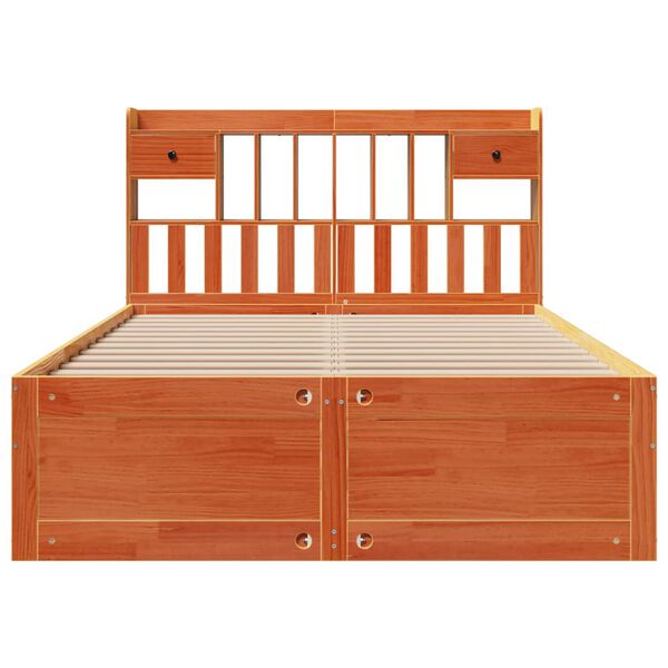 vidaXL S&auml;nky kirjahyllyll&auml; ei patjaa vahanrusk. 150x200 cm t&auml;ysi m&auml;nty