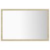 vidaXL LED-kylpyhuonepeili Sonoma-tammi 60x8,5x37 cm akryyli