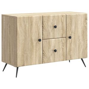vidaXL Sivup&ouml;yt&auml; Sonoma-tammi 89 x 34,5 x 60 cm Tekninen puu