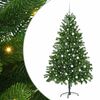 vidaXL Joulukuusi 300 LED-valoilla jalustalla Vihre&auml; 180 cm PE