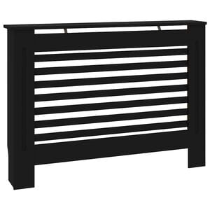 vidaXL L&auml;mp&ouml;patterin suoja musta 112x19x81,5 cm MDF