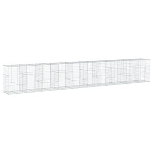 vidaXL Kivikori katolla 1000x100x150 cm galvanoitu rauta