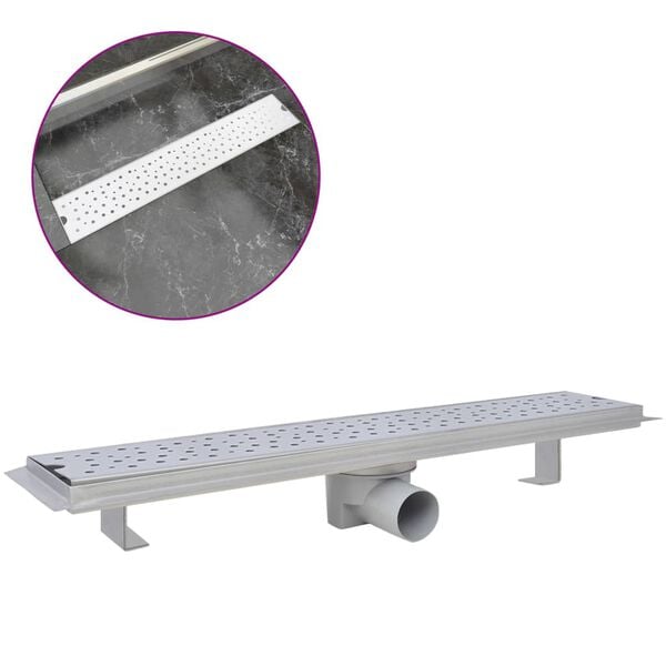 vidaXL Lineaarinen suihkukaivo Kupla 630x140 mm Ruostumaton ter&auml;s